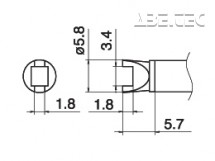 Odpájecí hrot T15-R34 -3,4 R