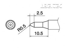 Spájkovací hrot T15-SB05 -0,5Sb