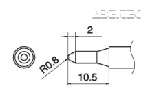 Spájkovací hrot T15-SB08 -0,8SB