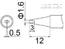 Spájkovací hrot T22-D16