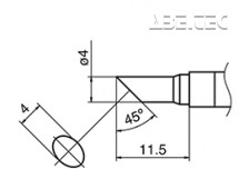 Spájkovací hrot HAKKO T36-C4/4C