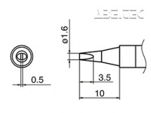 Spájkovací hrot HAKKO T36-D16/1.6D