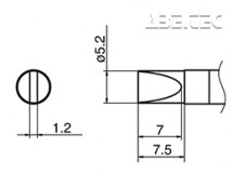 Spájkovací hrot HAKKO T36-D52/5.2D