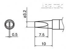 Spájkovací hrot HAKKO T36-DL32/3.2D