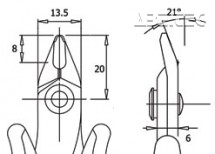 Strihacie kliešte TR 30 58 R D, ESD