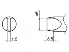  - Spájkovací hrot HAKKO T33-SSD6, Slim Type