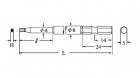 Bit V-14X (4x30l)-H2-(6)-70