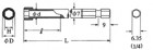 Bit nástrčný V-17B (3.5x25l)-H5-(8) -150