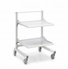 Priemyselný vozík Treston Multi Trolley M750, nízky, 2 nastaviteľné police, TMTL7-002-41