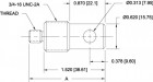 Adaptér s očkovým koncom - komponenty - koniec s očkom, #10-32M G1081