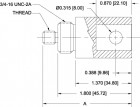 Adaptér s očkovým koncom - komponenty - adaptér pre koniec s očkom, #10-32M G1083