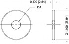 Adaptér s očkovým koncom - komponenty - podložka, 8,2 mm G1084-1