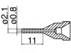 Hakko - Odpájacia tryska HAKKO N61-11, Long typ, 2,1 mm/0,8 mm