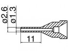 Hakko - Odpájacia tryska HAKKO N61-13, Long typ, 2,6 mm/1,3 mm