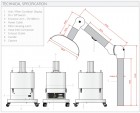 Odsávacie zariadenie FumeKART PC, farba, Ø 100mm rameno