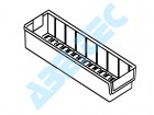 Policový zásobník 5015-3, 500 x 132 x 100 mm, sivý