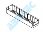 Policový zásobník 6015-3, 600 x 132 x 100 mm, sivý